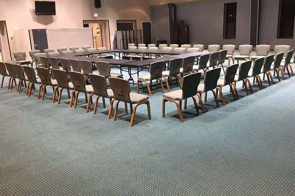 MAS Dallas hall set up for an Aza condolence gathering